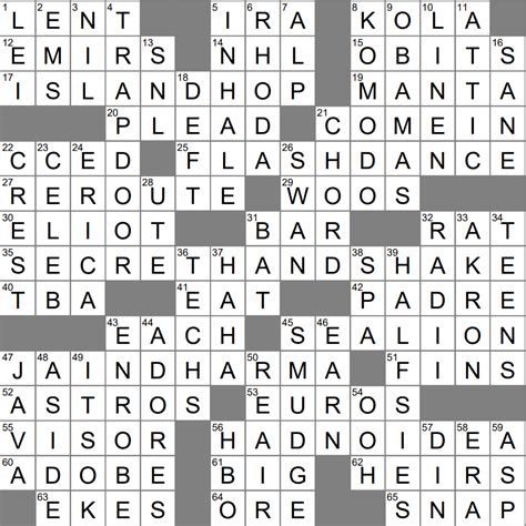 lax crossword puzzle clue